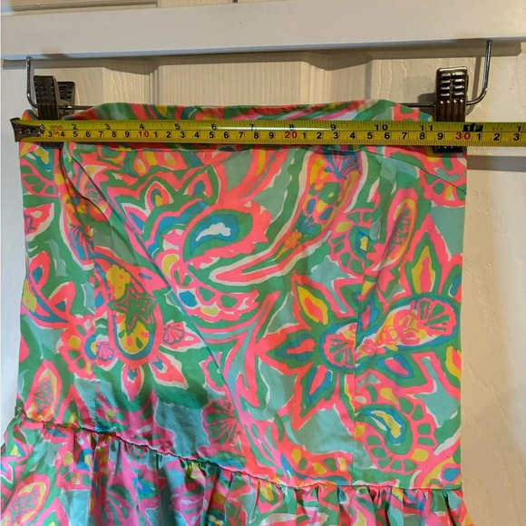 Lilly Pulitzer Chandie Strapless Dess Sand Bar Blu Medium - Picture 4 of 10